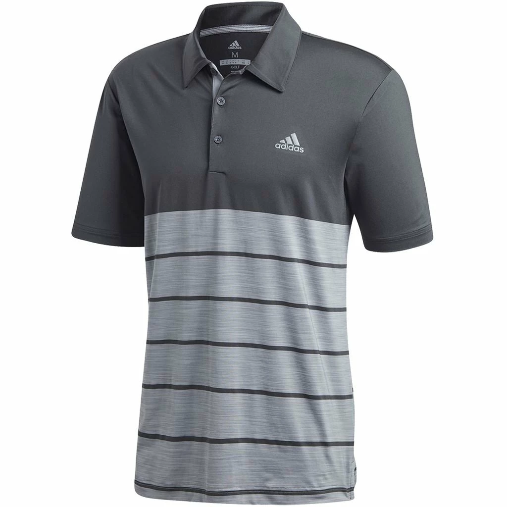 ADIDAS Golf Ultimate 365 Heather Stripe Mens Golf Polo Shirt 7 ADIDAS Golf Ultimate 365 Heather Stripe Mens Golf Polo Shirt - Image 5