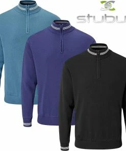 Stuburt Golf Mens Arctic Lined Windproof Half Zip Thermal Golf Pullover Sweater