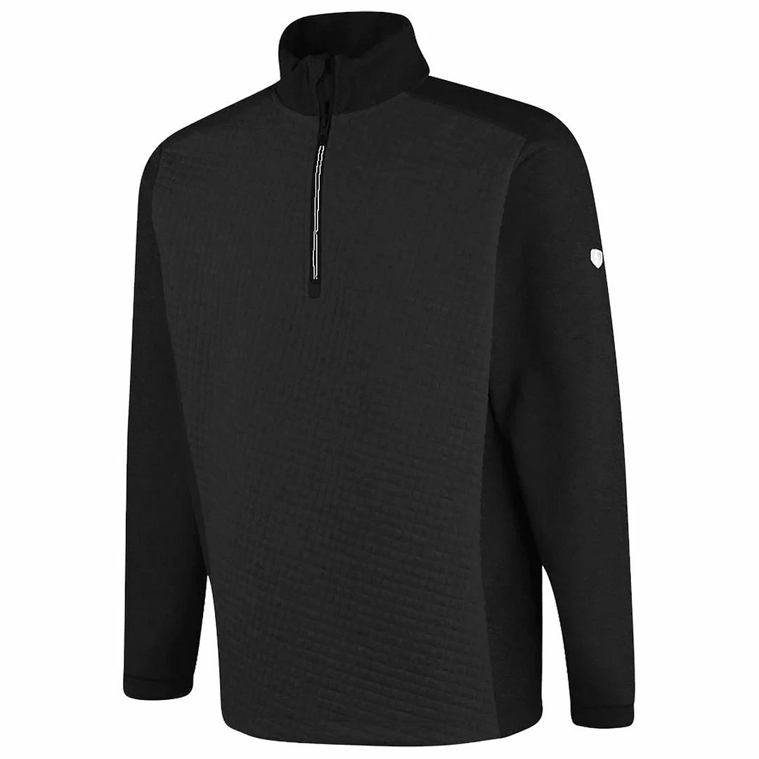 Island Green Mens Top Layer 1/2 Zip Jacquard Knit Thermal Golf Sweater Pullover 4 Island Green Mens Top Layer 1/2 Zip Jacquard Knit Thermal Golf Sweater Pullover - Image 2