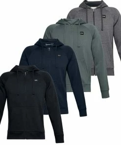 Under Armour Rival Fleece Full Zip Hoodie Mens Sports Fitness Hoody Jumper