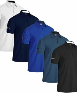 Callaway Golf Mens Contrast Stitch Stretch Golf Polo Shirt