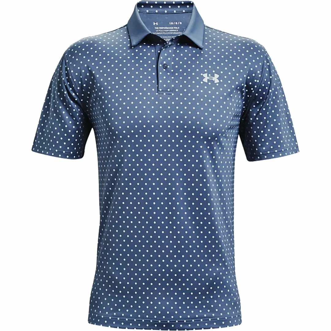 Under Armour Golf UA Performance Printed Polo Stretch Mens Golf Polo Shirt 5 Under Armour Golf UA Performance Printed Polo Stretch Mens Golf Polo Shirt - Image 3