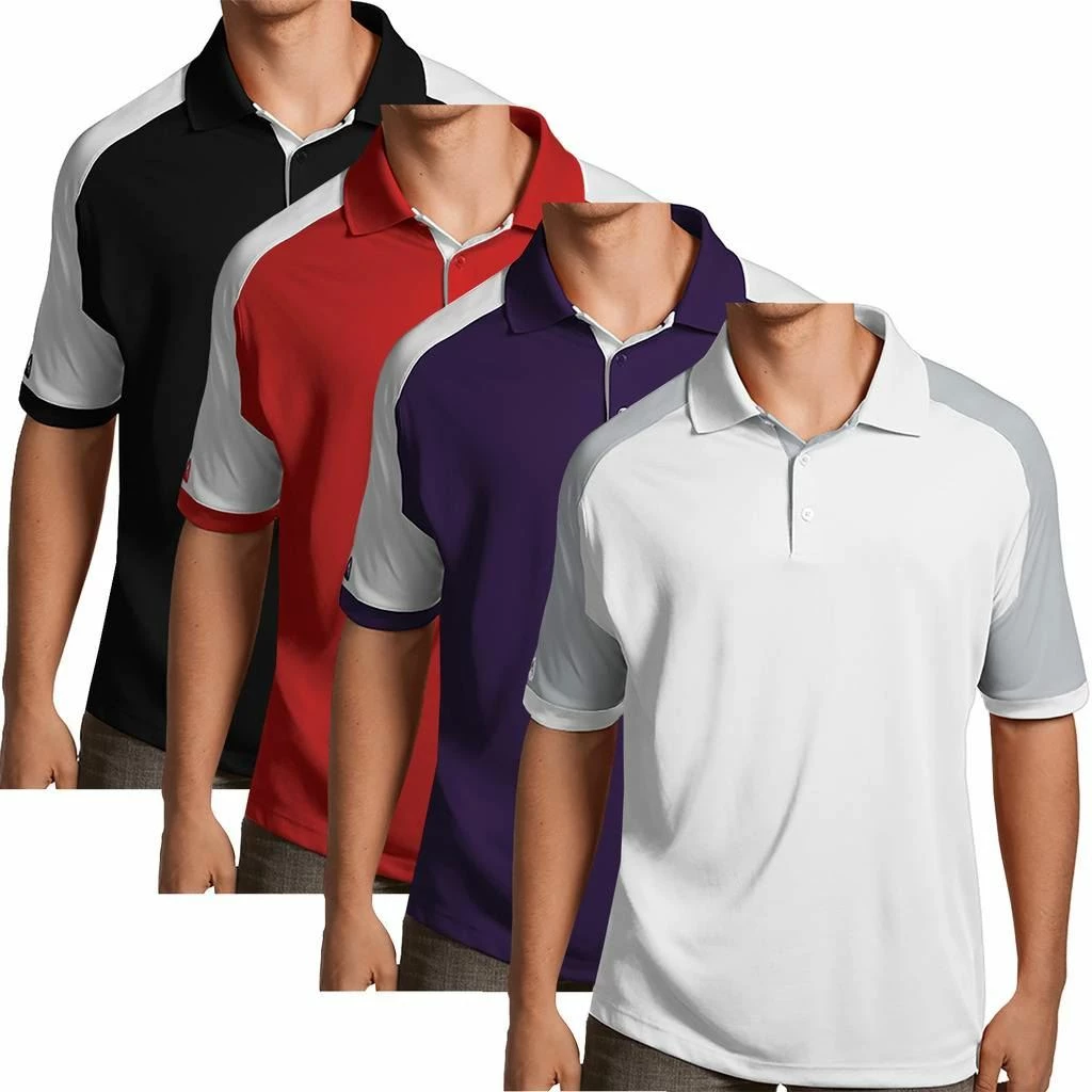 Antigua Essentials Mens Golf Polo Shirt With Color Block Details 3 Antigua Essentials Mens Golf Polo Shirt With Color Block Details
