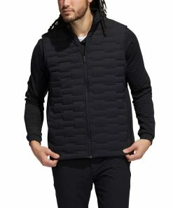 ADIDAS Golf Mens Frostguard Quilted Water Repellent Full Zip Golf Padded Gilet Vest
