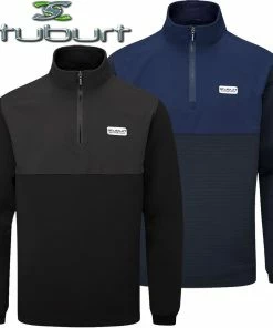 Stuburt Golf Mens Active Tech Lined Windproof Half Zip Thermal Golf Pullover Sweater