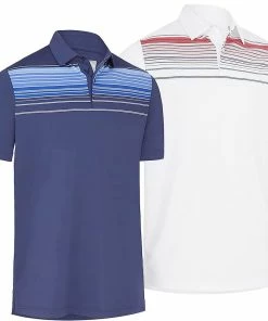 Callaway Golf Mens Energized Stripe Opti-Dri Swing Tech Stretch Golf Polo Shirt