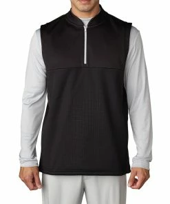 ADIDAS Golf Climawarm™ 1/4 Zip Debossed Iconic Gilet Breathable Insulation Mens Golf Vest