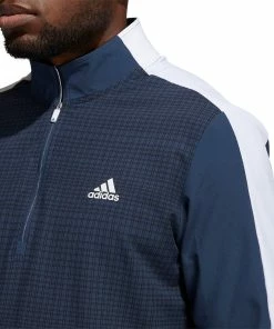 ADIDAS Golf Mens 1/4 Zip Primegreen Printed Wind Resistant Sweater Golf Pullover -Clubheads Sales Store 3157dd41 4293 4a4c 9e49 9d30f47cb69a