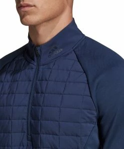ADIDAS Golf Mens Frostguard 1/4 Zip Water Repellent Thermal Golf Jacket -Clubheads Sales Store 350ed02b 53b9 4ba0 8eef 0da966fac85d