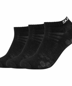 Skechers Mens Mesh Ventilation Training Low Cut Socks Pack Of 3