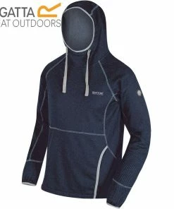Regatta Mens Hoodie Montem III Sports Stretch Hoody Sweater Navy