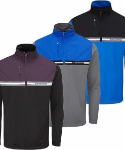 Stuburt Mens Dri-Back Flitton Mid Layer Zip Neck Windproof Golf Pullover