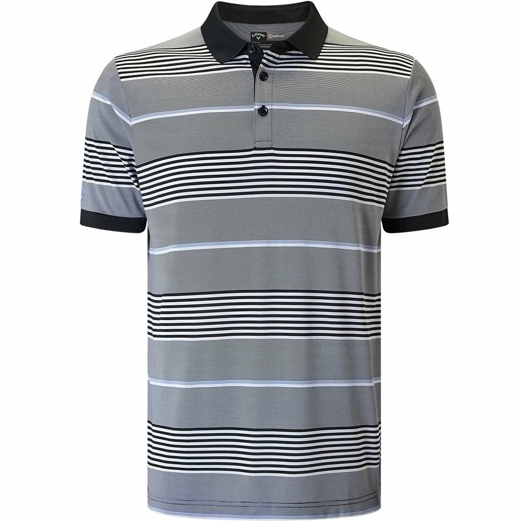 Callaway Golf Mens Opti-Dri 3 Colour Stripe Golf Polo Shirt 4 Callaway Golf Mens Opti-Dri 3 Colour Stripe Golf Polo Shirt - Image 2