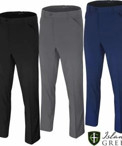 Island Green Golf Stretch Tapered Leg Pants Mens Golf Trousers