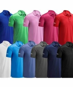 Callaway Golf Mens Swingtech Solid Stretch Golf Polo Shirt