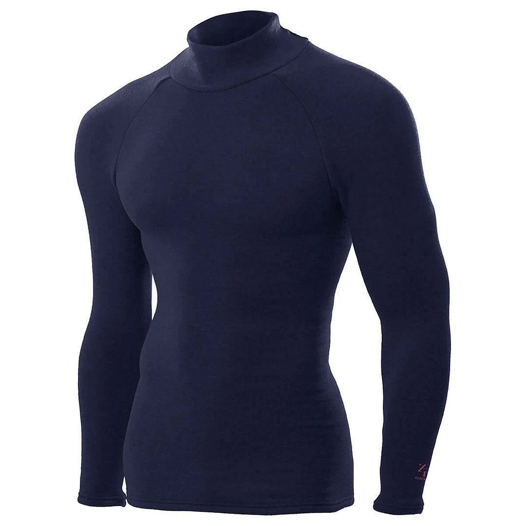 ZeroFit Mens Heat Rub The Ultimate Mock Neck Long Sleeve Top Comfort Baselayer 6 ZeroFit Mens Heat Rub The Ultimate Mock Neck Long Sleeve Top Comfort Baselayer - Image 4