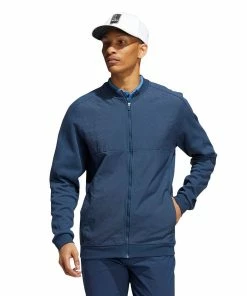 ADIDAS Golf Mens GO-TO Quilted Full Zip Doubleknit Golf Jacket
