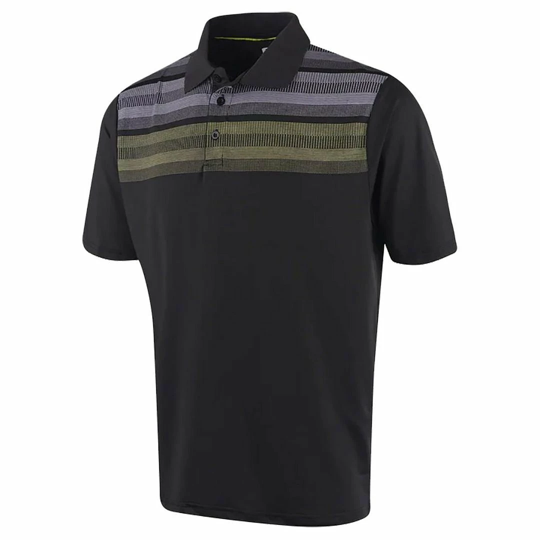 Island Green Mens Matrix Print Polo Sport Short Sleeve Golf Polo Shirt 5 Island Green Mens Matrix Print Polo Sport Short Sleeve Golf Polo Shirt - Image 3