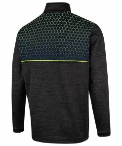Island Green Mens Top Layer 1/4 Zip Printed Yoke Stretch Thermal Golf Sweater Pullover -Clubheads Sales Store 62583fd8 a669 44c1 bd60 993b9f2b487a
