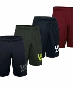 Under Armour Mens UA Tech Wordmark Lightweight Sports Training Gym Shorts