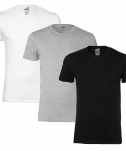 Puma Mens Basic Crew Neck Cotton Short Sleeve Training Gym Sports T-Shirt 2-Pack