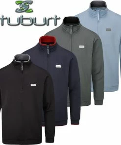 Stuburt Golf Mens Active Tech Windproof Half Zip Fleece Thermal Golf Pullover Sweater