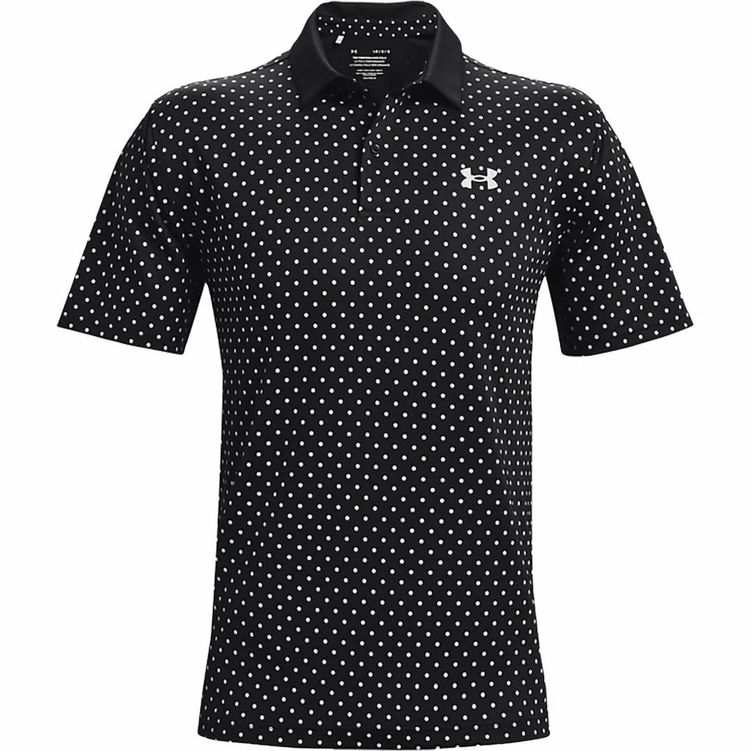 Under Armour Golf UA Performance Printed Polo Stretch Mens Golf Polo Shirt 4 Under Armour Golf UA Performance Printed Polo Stretch Mens Golf Polo Shirt - Image 2