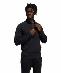 ADIDAS Golf Mens Frostguard 1/4 Zip Water Repellent Thermal Golf Jacket