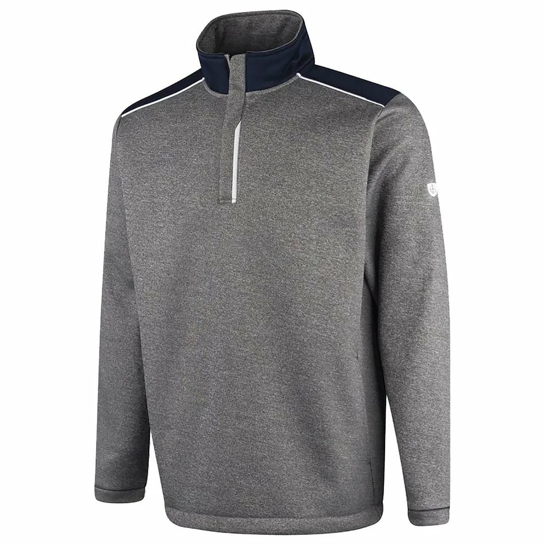 Island Green Mens Padded Yoke Top Layer Seam Pockets Thermal Golf Sweater Pullover 4 Island Green Mens Padded Yoke Top Layer Seam Pockets Thermal Golf Sweater Pullover - Image 2