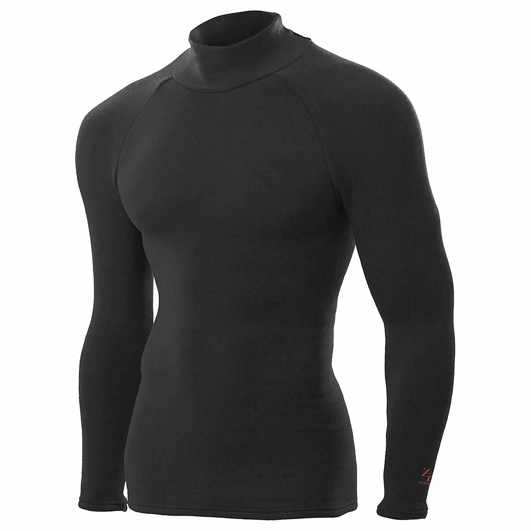 ZeroFit Mens Heat Rub The Ultimate Mock Neck Long Sleeve Top Comfort Baselayer 4 ZeroFit Mens Heat Rub The Ultimate Mock Neck Long Sleeve Top Comfort Baselayer - Image 2