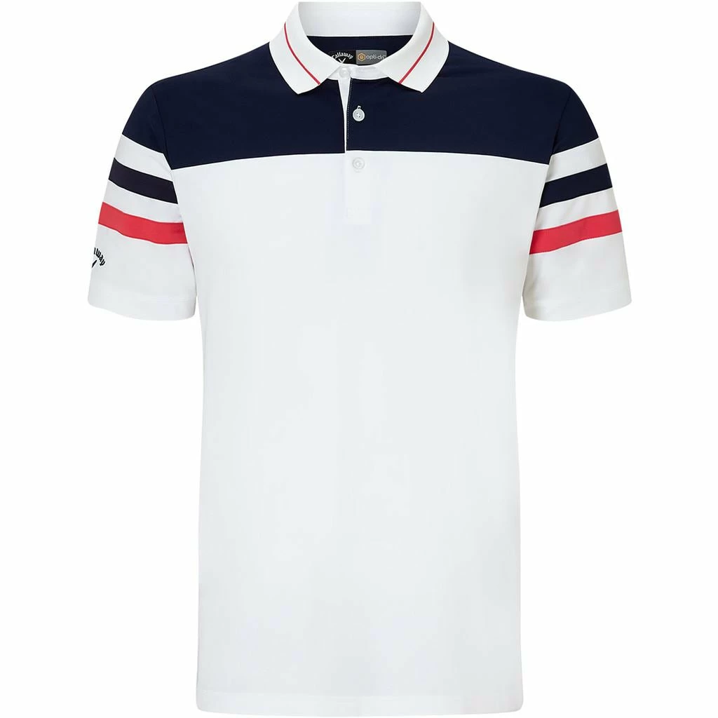 Callaway Golf Mens Opti-Dri Varsity Block Golf Polo Shirt 3 Callaway Golf Mens Opti-Dri Varsity Block Golf Polo Shirt