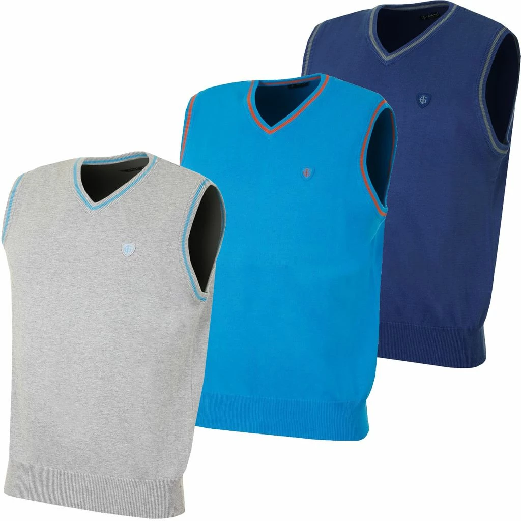 Island Green Mens V Neck Cotton Slipover Golf Pullover 5 Island Green Mens V Neck Cotton Slipover Golf Pullover - Image 3