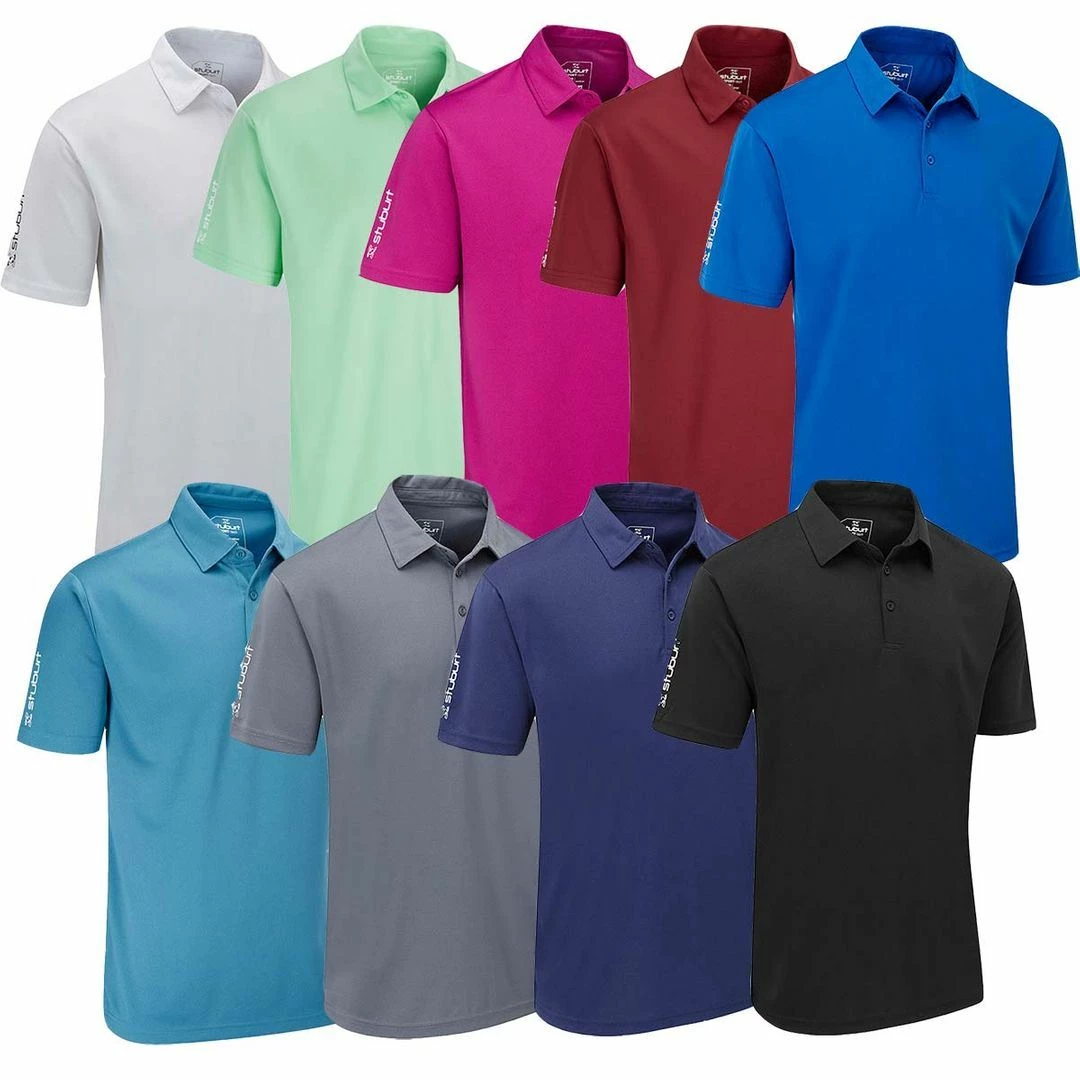 Stuburt Sport Tech Breathable Performance Shirt Mens Golf Polo Shirt 3 Stuburt Sport Tech Breathable Performance Shirt Mens Golf Polo Shirt