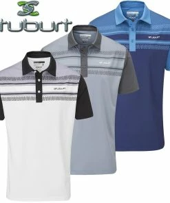 Stuburt Golf Mens Chambers Breathable DRI-Back Moisture Wicking Golf Polo Shirt