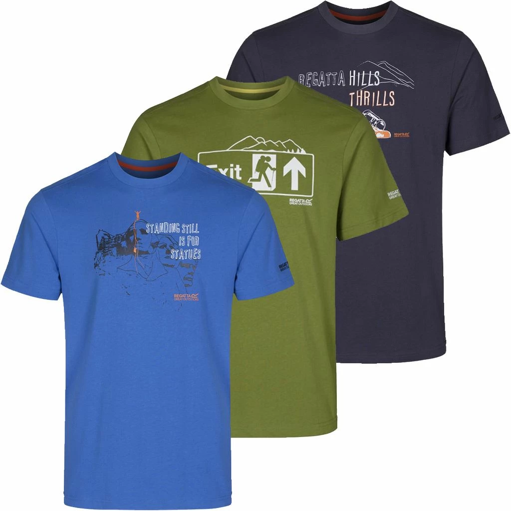 Regatta Algar Coolweave Cotton Training Short Sleeve Tee Mens Sports T-Shirt 4 Regatta Algar Coolweave Cotton Training Short Sleeve Tee Mens Sports T-Shirt - Image 2