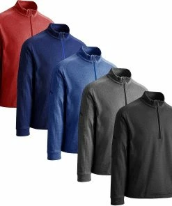 Callaway Golf Mens Waffle Knit 1/4 Zip Thermal Opti-Dri Golf Sweater Pullover