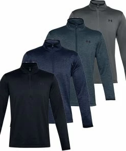Under Armour Mens UA Fleece Breathable Stretch 1/2 Zip Golf Sweater Pullover