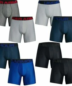 Under Armour Mens UA Tech 6" Soft Comfort Stretch BoxerJock Underwear 2-Pack