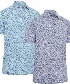 Callaway Golf Mens Filtered Floral Print Opti-Dri Stretch Golf Polo Shirt