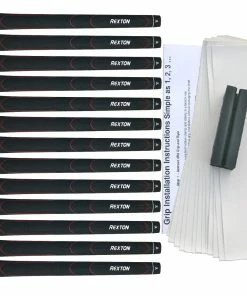 Rexton Golf Rexton Black/Red Line Velvet Standard 13 Pc Grip Kit