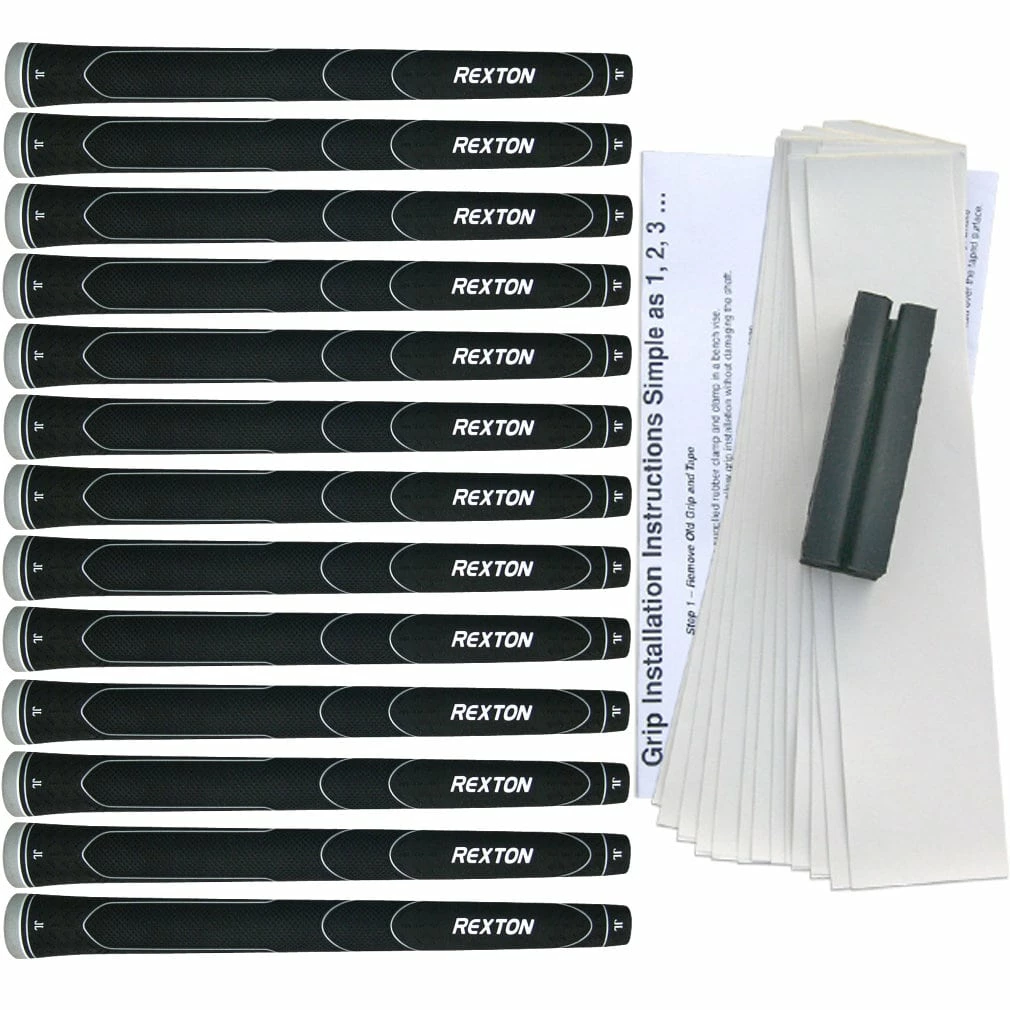 Rexton Golf Rexton Black/Gray Line Velvet Oversize 13 Pc Grip Kit 3 Rexton Golf Rexton Black/Gray Line Velvet Oversize 13 Pc Grip Kit