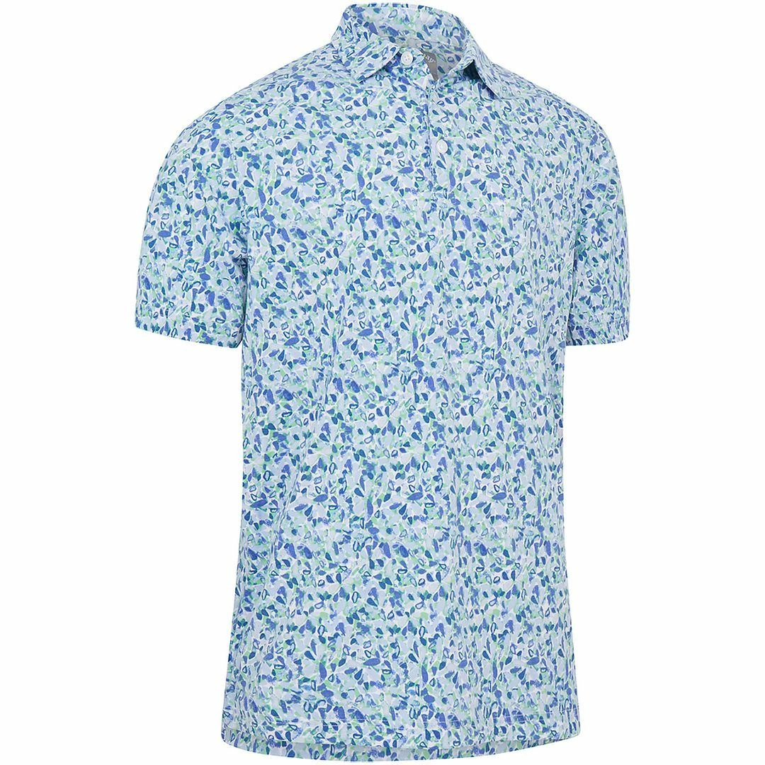 Callaway Golf Mens Filtered Floral Print Opti-Dri Stretch Golf Polo Shirt 5 Callaway Golf Mens Filtered Floral Print Opti-Dri Stretch Golf Polo Shirt - Image 3