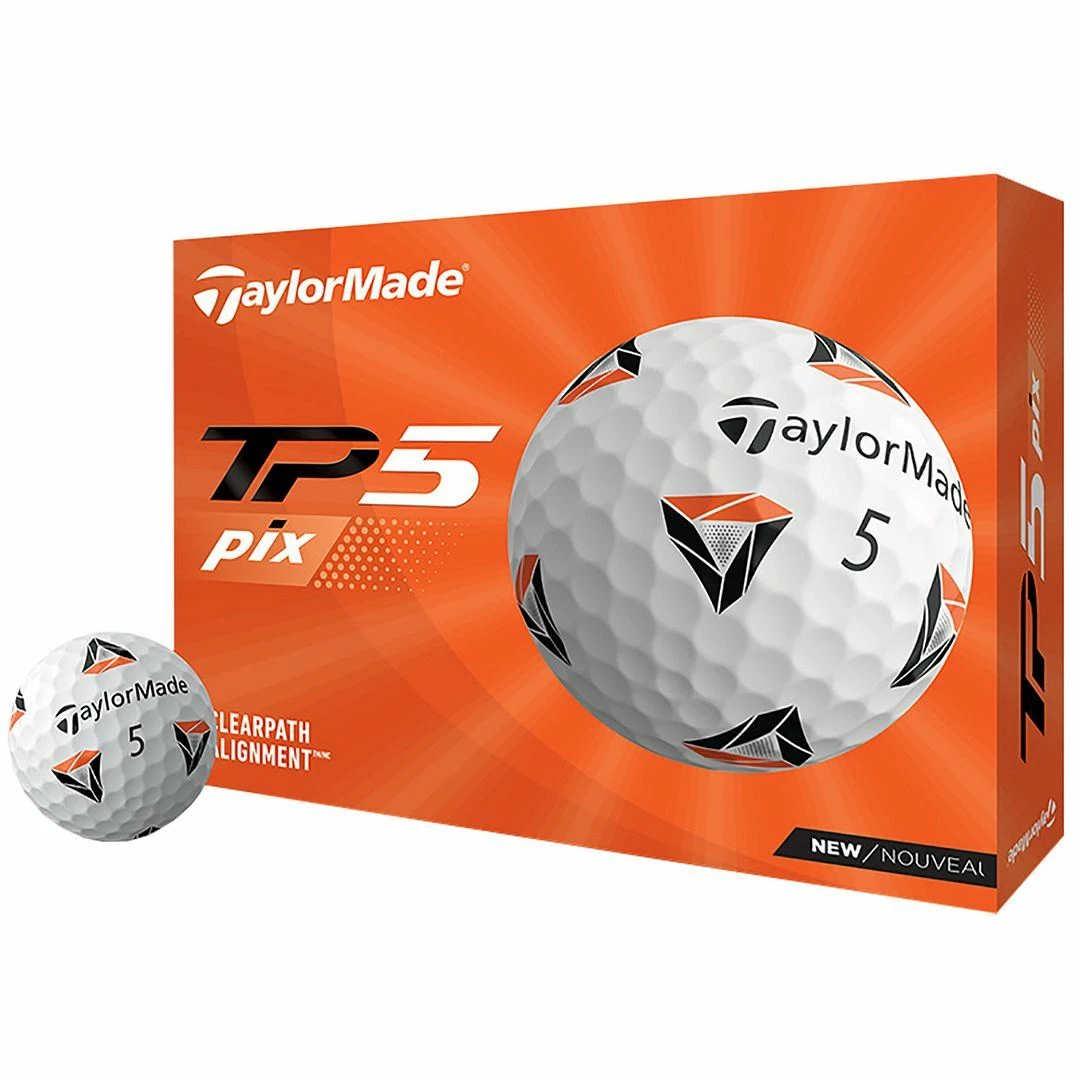 TaylorMade Golf TP5 / TP5X Pix 2.0 5-Layers Men's Tour Golf Balls Dozen 6 TaylorMade Golf TP5 / TP5X Pix 2.0 5-Layers Men's Tour Golf Balls Dozen - Image 4
