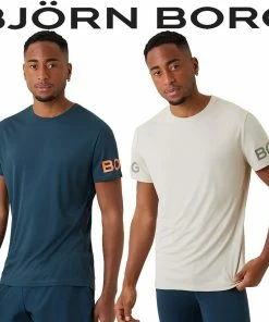 Bjorn Borg Mens Light Performance Short Sleeve Top Sport Gym T-shirt