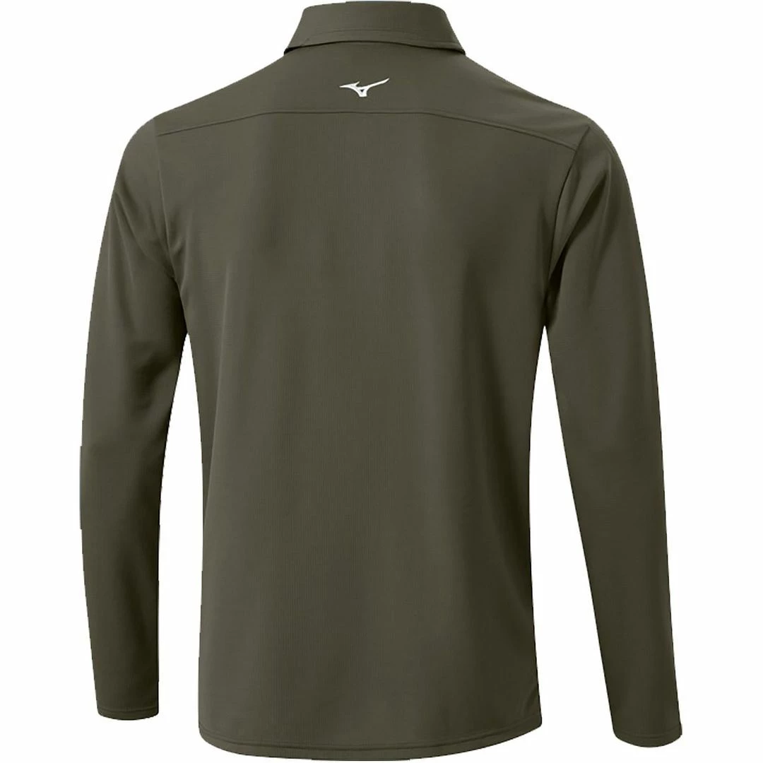 Mizuno Golf Mens Breath Thermo Long Sleeve Lightweight Golf Polo Shirt 10 Mizuno Golf Mens Breath Thermo Long Sleeve Lightweight Golf Polo Shirt - Image 8