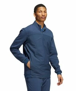 ADIDAS Golf Mens Hybrid COLD.RDY 1/4 Zip Sweatshirt Golf Pullover