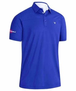 Callaway Golf Mens Odyssey Ventilated Block Stretch Golf Polo Shirt