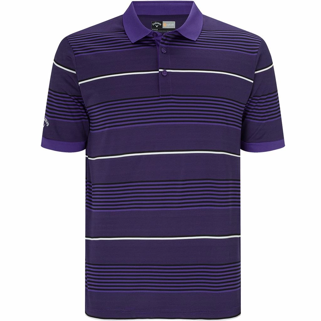 Callaway Golf Mens Opti-Dri 3 Colour Stripe Golf Polo Shirt 8 Callaway Golf Mens Opti-Dri 3 Colour Stripe Golf Polo Shirt - Image 6