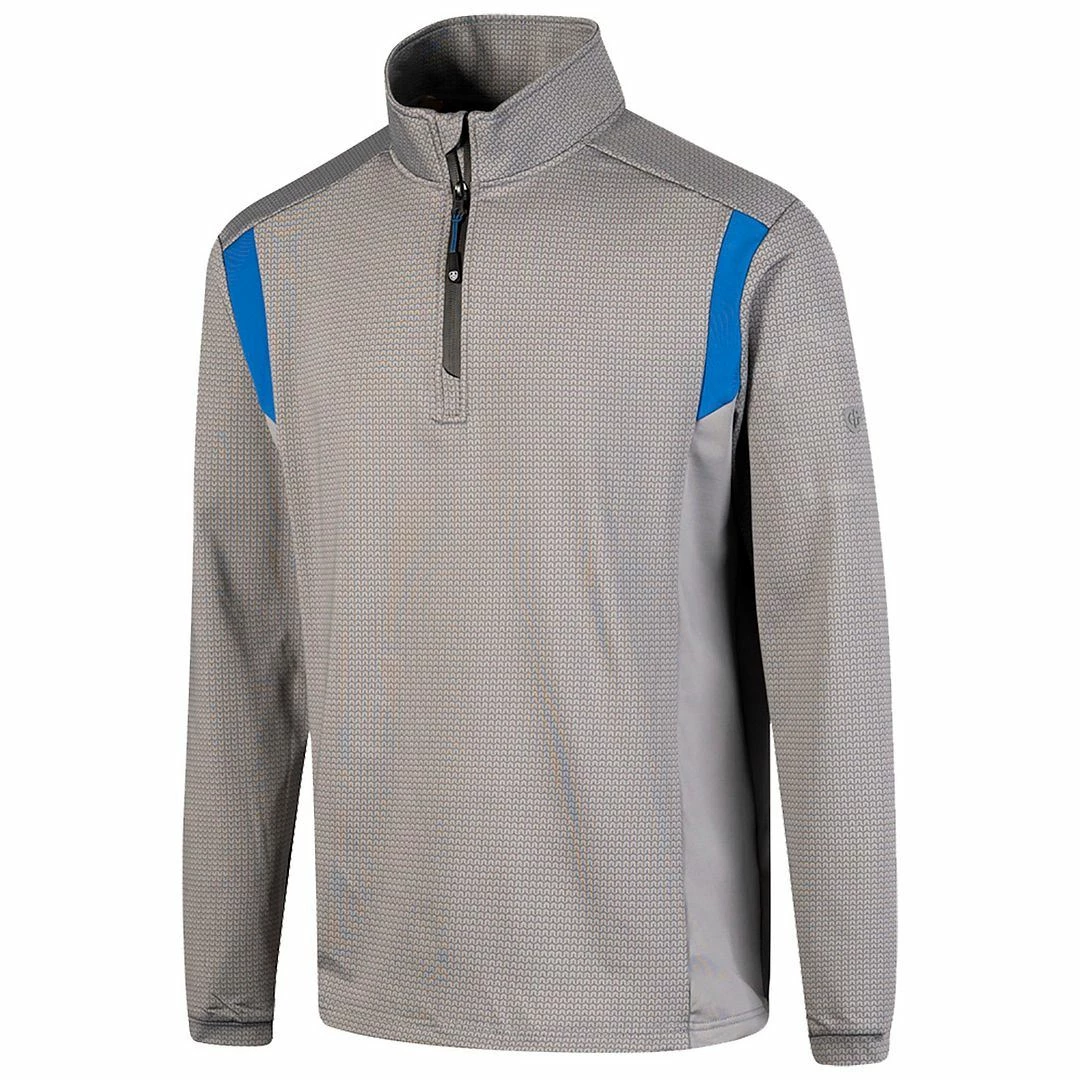 Island Green Mens Geometric Print Top Layer 1/4 Zip Stretch Golf Sweater Pullover 4 Island Green Mens Geometric Print Top Layer 1/4 Zip Stretch Golf Sweater Pullover - Image 2