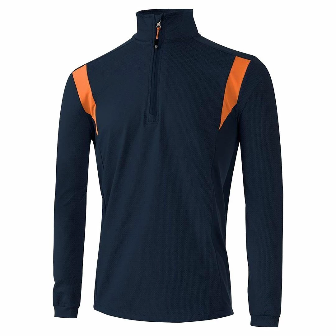 Island Green Mens Geometric Print Top Layer 1/4 Zip Stretch Golf Sweater Pullover 6 Island Green Mens Geometric Print Top Layer 1/4 Zip Stretch Golf Sweater Pullover - Image 4